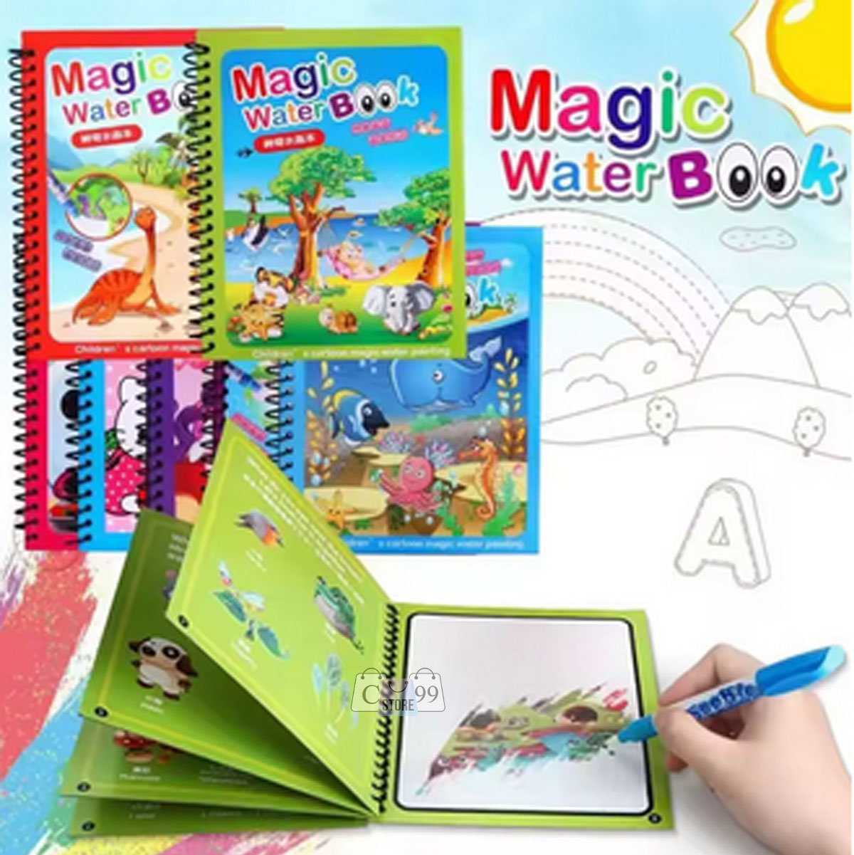 Miniatura 6 de Libro Mágico De Colorear Con agua Packx4